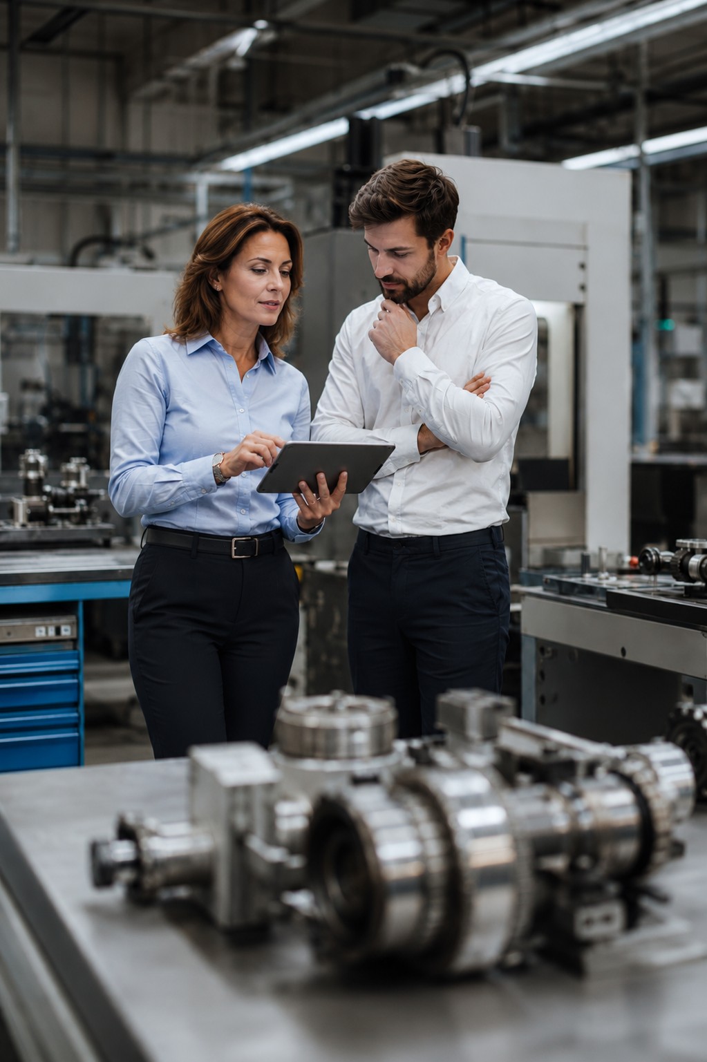 Conseils et dirigeants préparant une cession d’entreprise industrielle en toute confidentialité